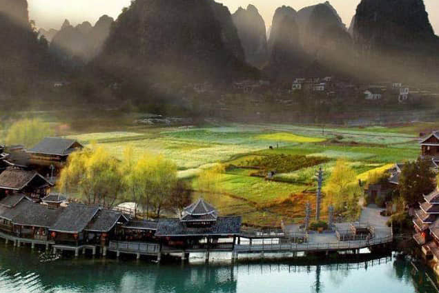 小鎮(zhèn)田園景觀設(shè)計效果圖