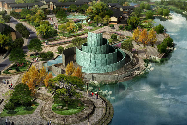 小鎮(zhèn)文化景觀設(shè)計效果圖