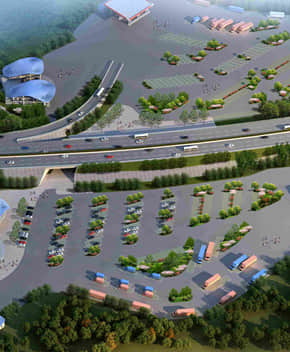 服務(wù)區(qū)立體綠化解決方案