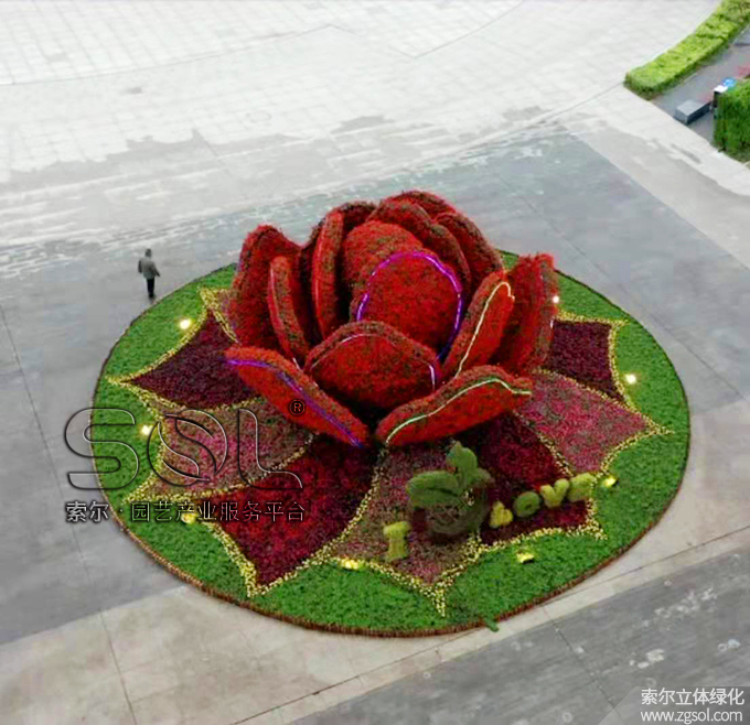 03山東青島膠州市民文化中心五一立體花壇“幸福花開” (4).jpg